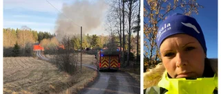 Snabb utrymning när garaget började brinna