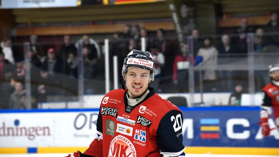 Peter Krieger svarade för VIK:s mål mot Timrå, men det räckte inte till någon poäng.