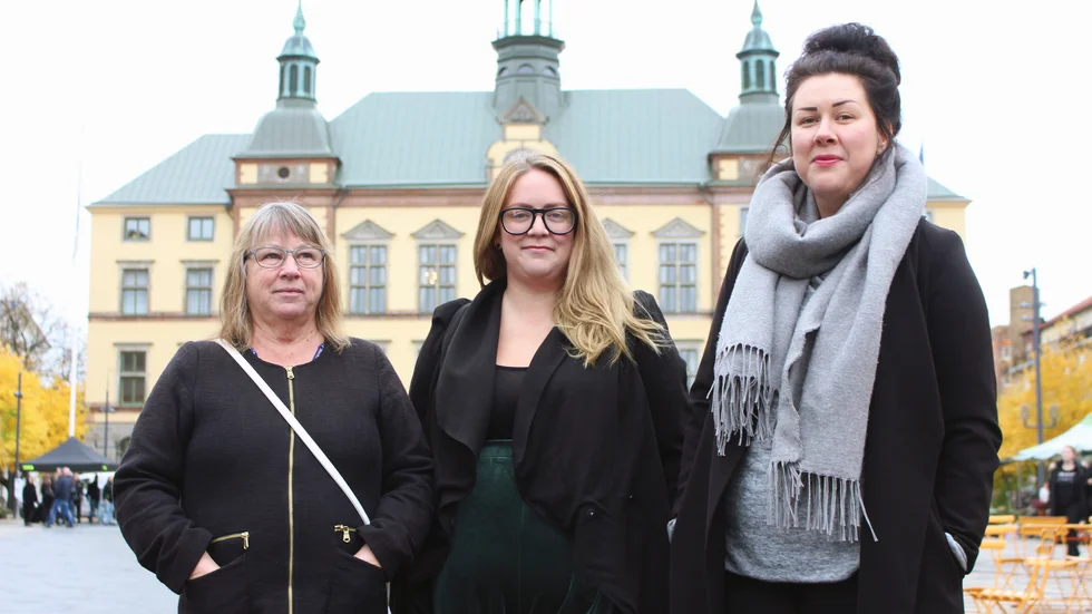 Gunnel Eriksson, Elin Magnusson och Ida Vesterberg är initiativtagare till debattartikeln. 