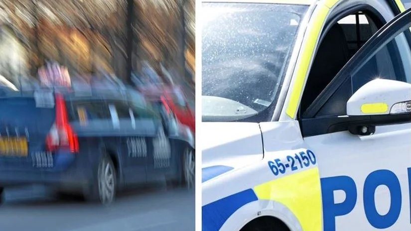 När polisen skulle ingripa mot ett par som åkt taxi utbröt tumult. 