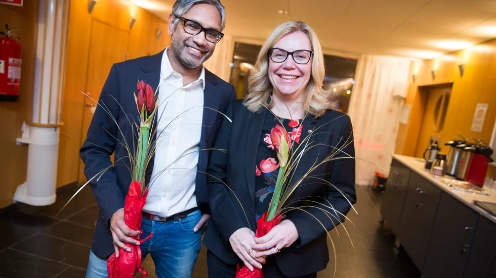 Fredrik Hansson och Lenita Ericson är ny vice ordförande respektive ordförande i kommunstyrelsen i Luleå.