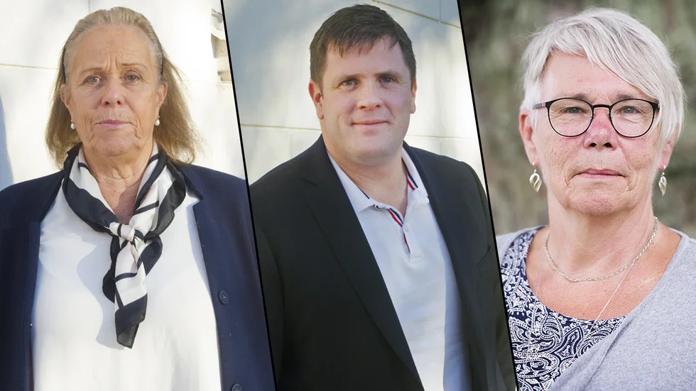 Ewa Callhammar (L), Magnus Leivik (M) och Monica Johansson (S) har inte samma åsikter kring hur ekonomin inom hälso- och sjukvården i Sörmland sköts. 