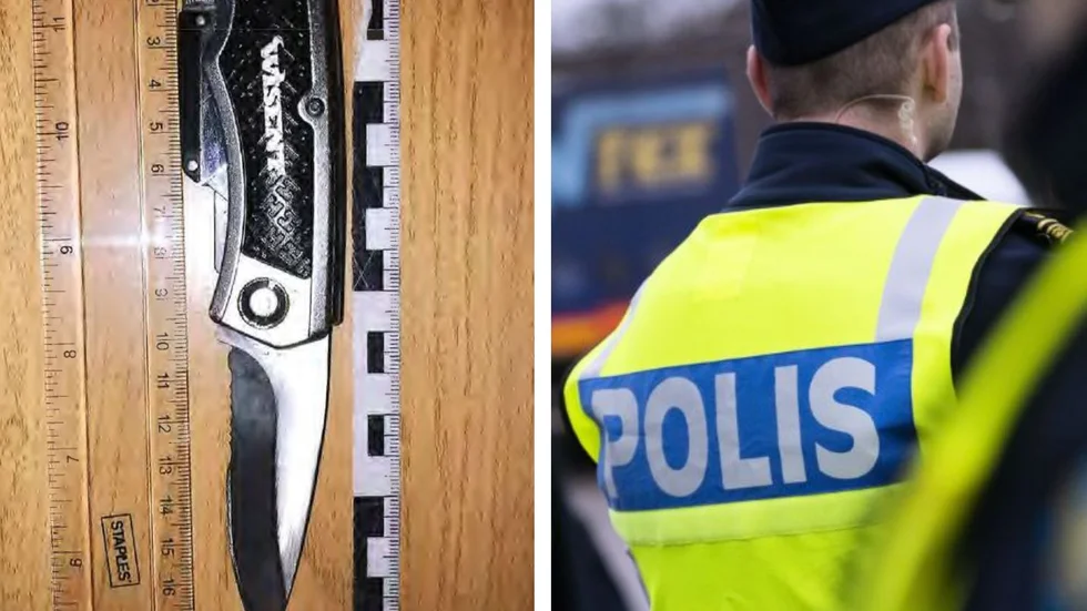 Den 54-årige mannen anklagas för att ha hotat ett par med kniv. (Bilden är hämtad ur förundersökningen.) 