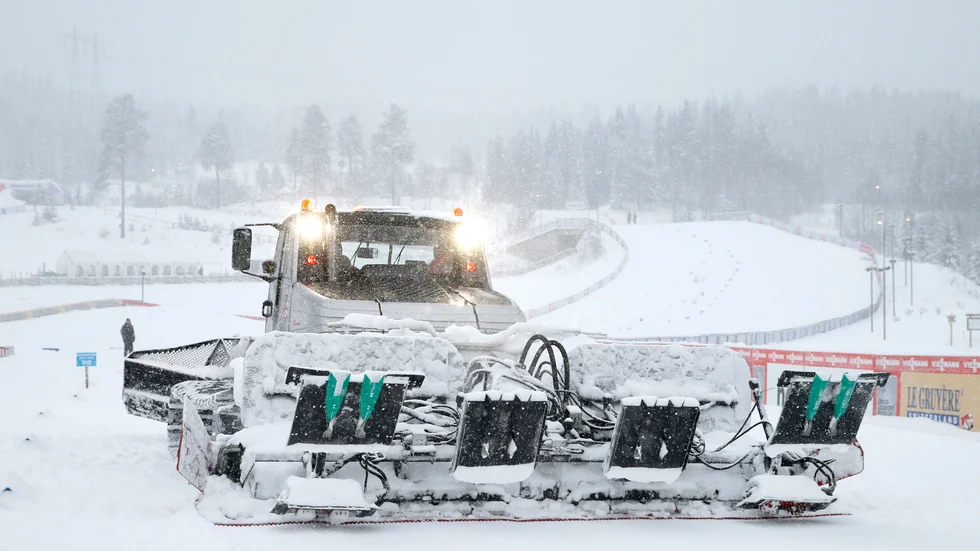 Pistmaskinerna går numera på biodiesel.