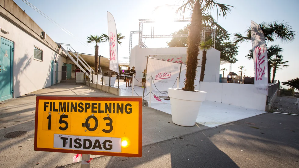 Bild från inspelningen av "Den inre cirkeln" i augusti 2018. 