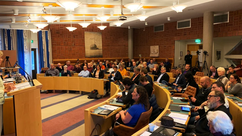 Kommunfullmäktige under måndagen den 14 oktober.