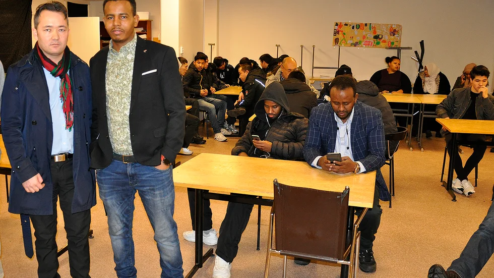 Zia Haydari och Hassan Mohamed fanns med på minnestunden som ordnades i den somaliska föreningens lokaler."Det var många som kom hit för att stötta varandra och delta i minnesstunden."