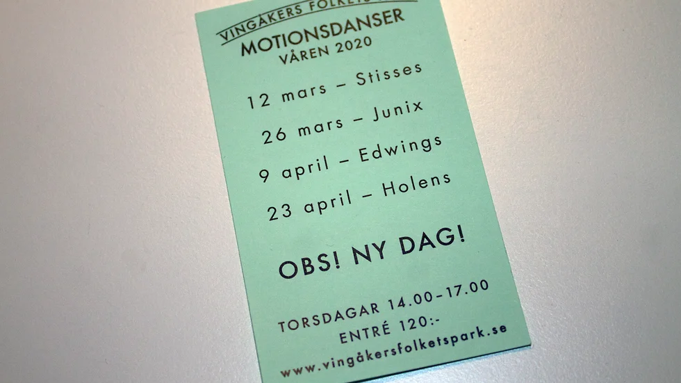 Att danserna fått flyttas till torsdagar beror bland annat på att det blivit dubbelbokningar.  