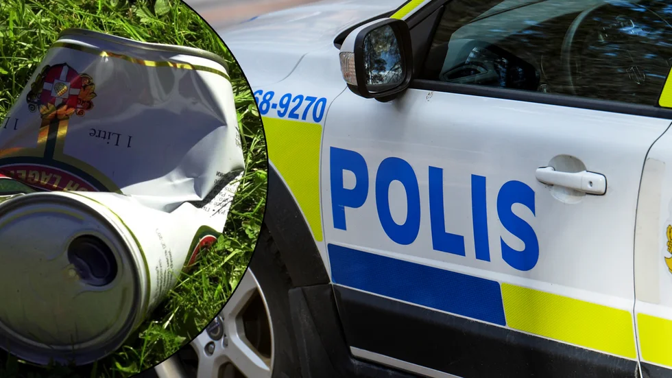 Shortsmannen kastade en ölburk framför bilen. Då blev det bråk.
