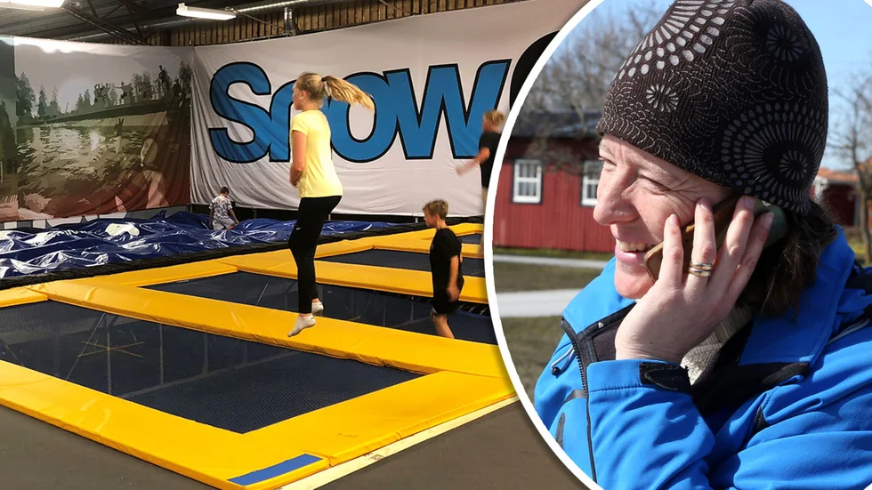 Anki Boman hoppas att kunna öppna trampolinhallen till mellandagarna och sedan ha öppet varje helg och två kvällar i veckodagarna. 