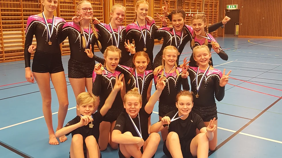 Mellantruppen som tog guld i klass sju i Vetlanda i helgen.