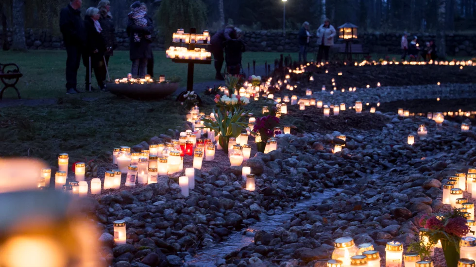 Minneslunden, Skogskyrkogården, Alla helgons dag 2019.
