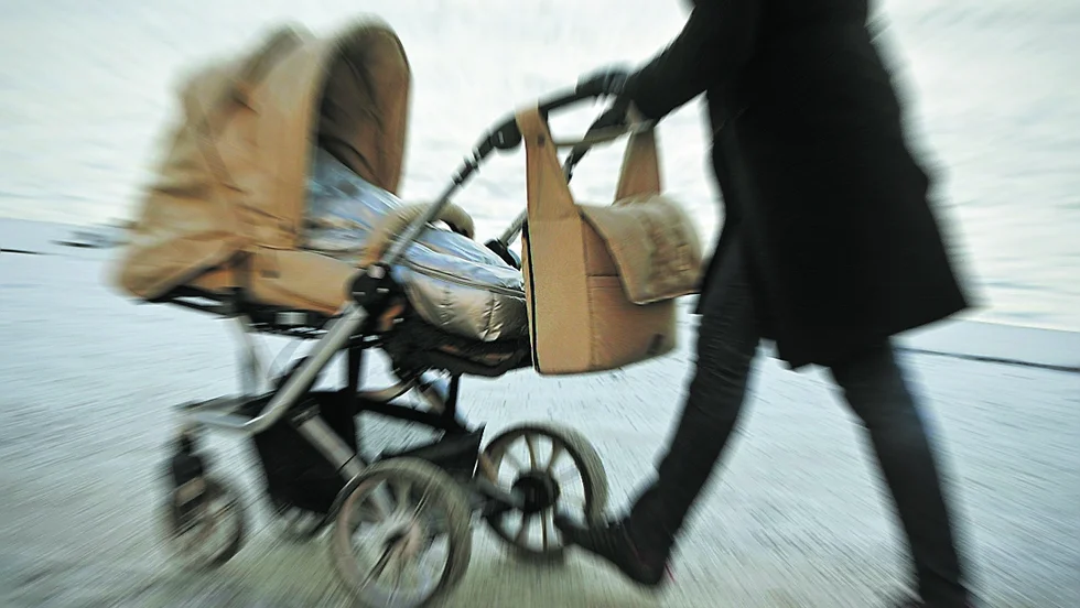Barnvagnen försvann från centrala Västervik. Bilden är en genrebild.