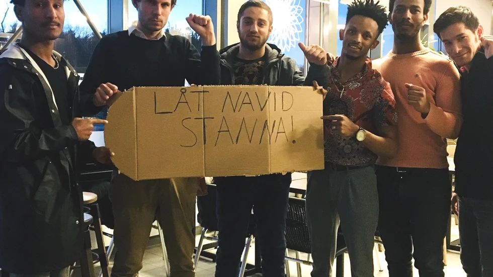 Demos Muluebhran, Alex Bengtsson, Antonio Saly, Akliu Bahregasi, Yonas Tekle och Safiollah Alizadeh är aktiva i Tillsammans för Knivsta.