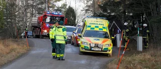 Brand i lada – stort område avspärrat