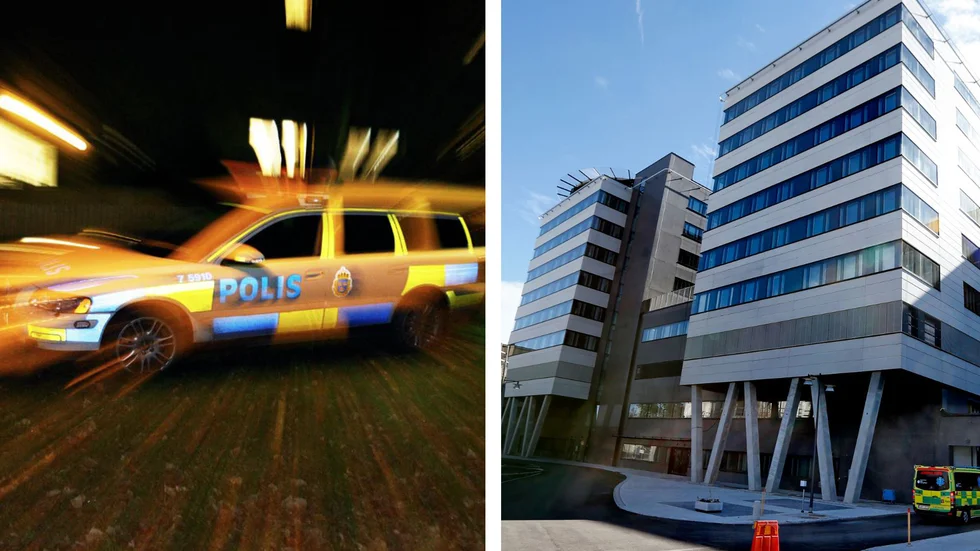 Privatpersoner skjutsade den skadade mannen till akutmottagningen på US.