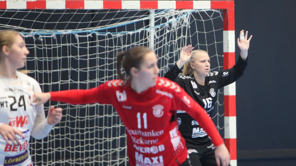 Målvakten Josefin Holst och de andra i Guif var ytterst nära en seger mot Hellton. Men när timmen var spelad hade lagen delat på poängen.