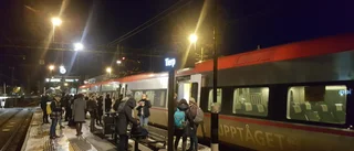 Tåget stoppades efter olycka    