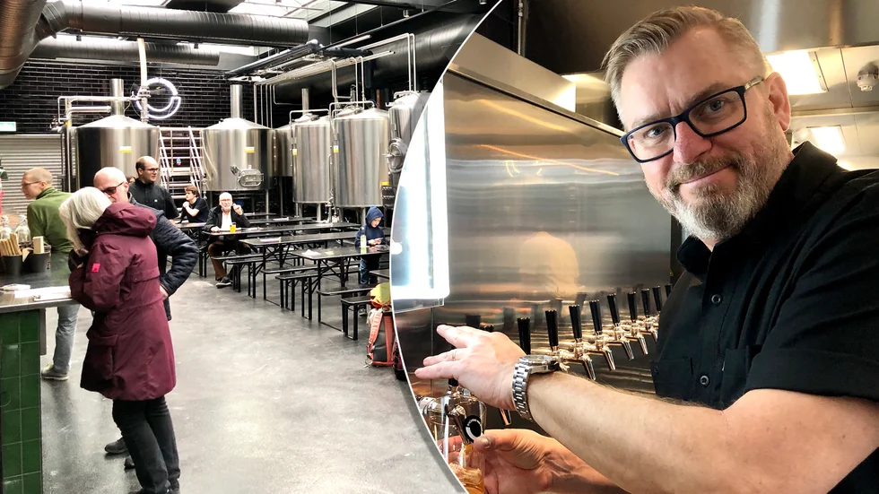 På lördagen slogs portarna upp till Nyköpings nya ölbryggeri med pub och restaurang. En av ägarna till det nya ölbryggeriet är Jonas Kandefelt. 