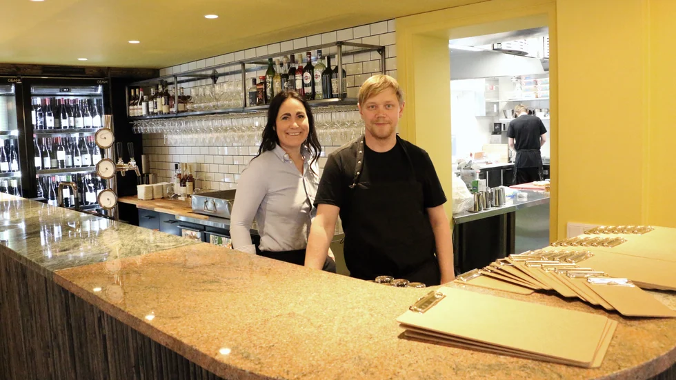 Ida Åhman och Johan Eriksson ser fram emot öppningsdagen av Centrum krog.