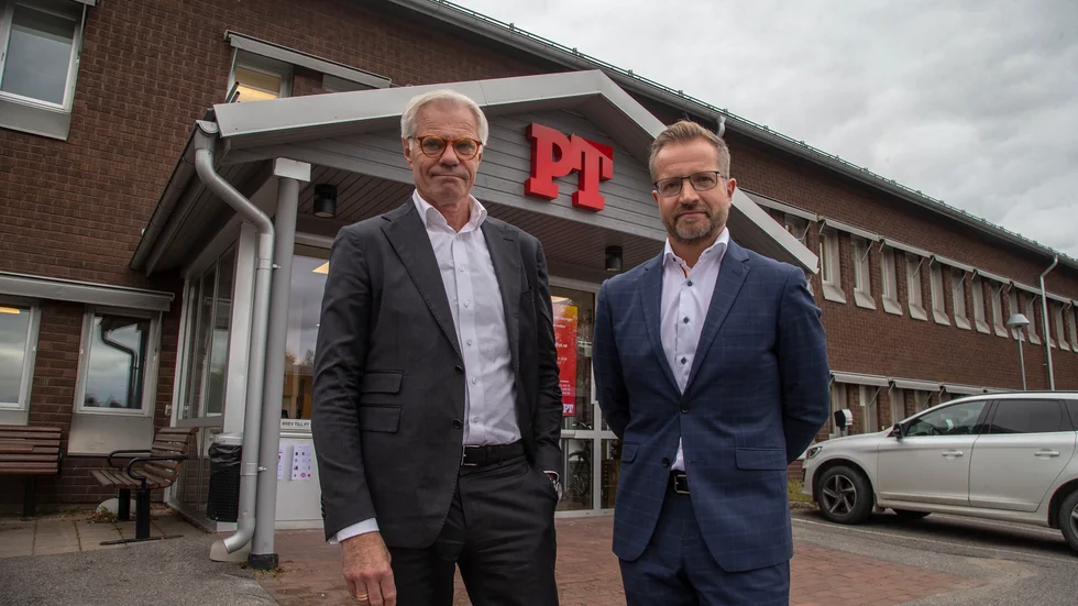 Lennart Foss, vd för NTM, och Mats Ehnbom, vd för Norrbottens Media, gästade Piteå-Tidningen på fredagen för att prata om framtiden.