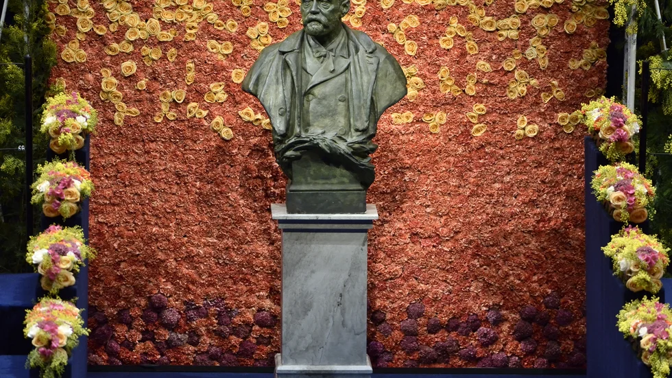 Alfred Nobel, utan hans gärningar och testamente, inget Nobelpris.