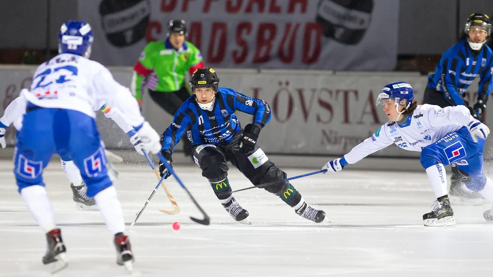 Marcus Kumpuoja gjorde Sirius enda mål i matchen mot Motala. 