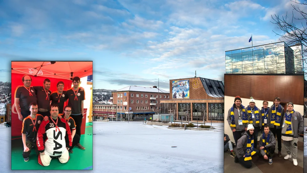Stolta Luleålaget i innebandy bestående av Jonny Yngvarsson, David Gren, Alexander Lundkvist, Christoffer Strömdahl, Filip Hallnor och Robin Northman samt Sandra Baronsen  på Special Olympics i Östersund. 