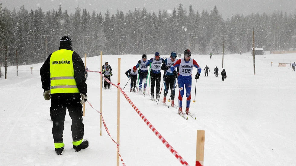 Bert Robertsson instruerade under LHC-träningen. 