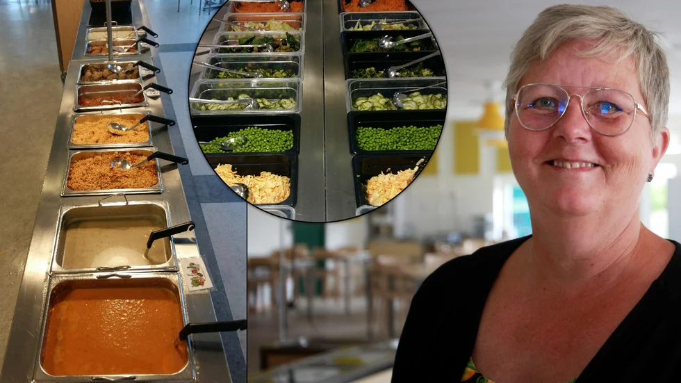 Måltidschefen i Flens kommun, Monika Holm, kunde konstatera att det bjöds in till restfest på Stenhammarskolan i fredags.