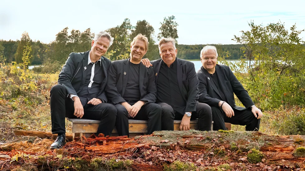 Markus Falck, Mats Olausson, Svante Lindqvist och Göran Eriksson i Siknäs 2018.