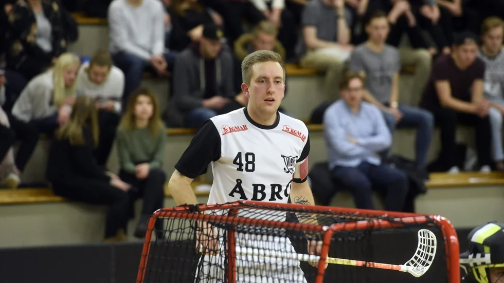 Vimmerby Innebandyklubbs vice lagkapten Victor Wall. 