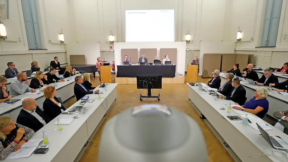 Kommunfullmäktige hade möte på måndagskvällen. Bilden är från ett tidigare möte.