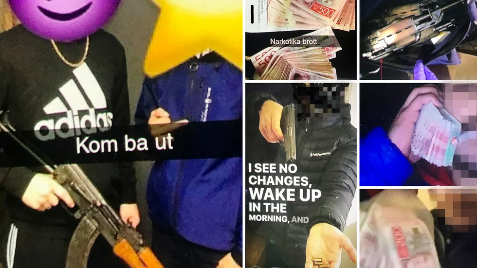 "De kriminella gör reklam för sin egen förträfflighet och verksamhet genom att ta bilder där de visar pengar och statuerar sitt våldskapital", säger kommunpolis Thomas Bergqvist.