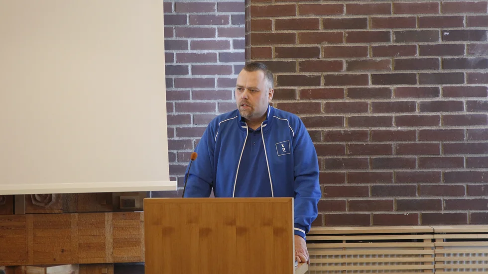 Peter Lundberg (KD) vägrade gå med på att minska antalet ledamöter i fullmäktige från 31 till 21 om inte frågan om Vidsels högstadium sköts upp. (Arkivbild)