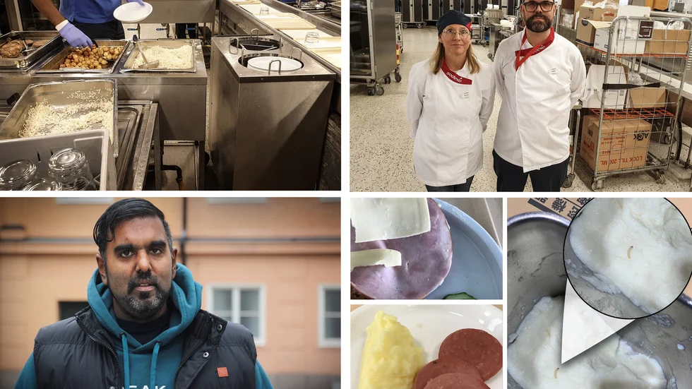 Numera ansvarar Sodexo för sjukhusmaten både i Linköping i Norrköping, tidigare anställda däribland Krille Ulleryd, vittnar om en stressig arbetsmiljö – en bild som cheferna Anna Wingårdh och Lars Attervåg inte känner igen. (På bilden även bilder från patienter och personal). 
