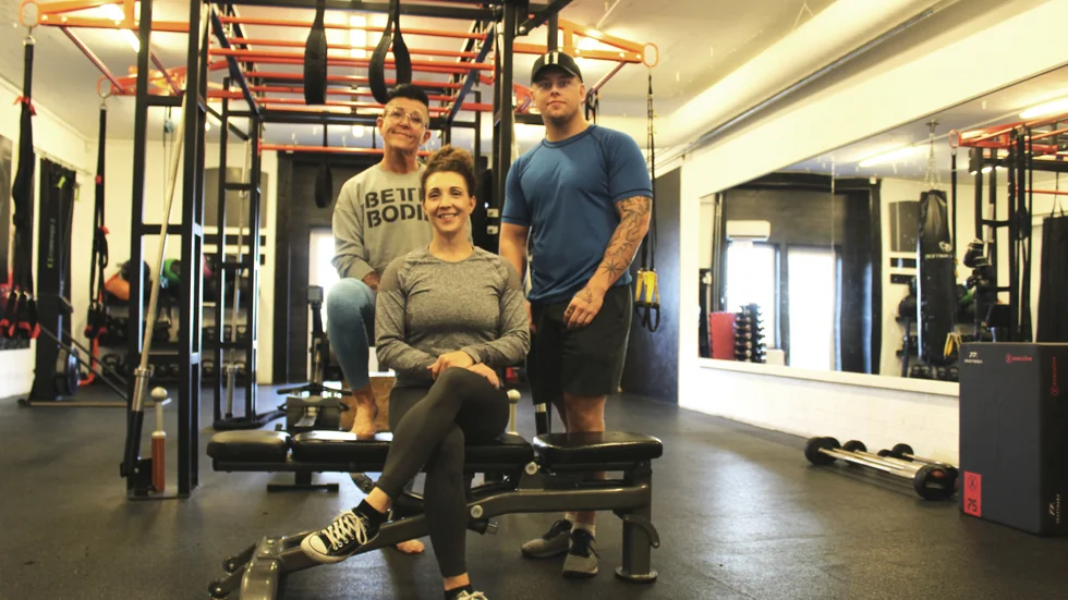 "Vi vill visa upp den verksamhet som vi bedriver varje dag och vecka." säger Cecilia Stålhandske om den träningsdagsfest som Body gym & relax anordnar i oktober. Från vänster: Ingela Koponen, Cecilia Stålhandske och Adam Koponen. 