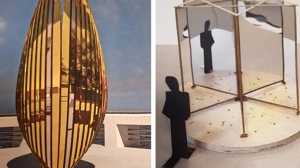 Målamusslan av Bigert och Bergström och Spegelportal av Ebba Matz. Nästa år på plats vid Stångån.