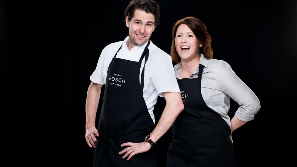 Damien Foschiatti och hans gotländska fästmö Malin Eklund driver Fosch Artisan Pâtisserie, som av White Guide utsetts till Gotlands bästa kafé. 