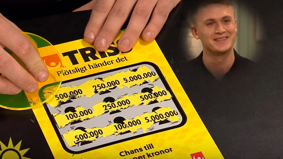 Luleåbon Jonatan Fåhraeus skrapade hem en halv miljon vid dagens trisskrap på TV4.