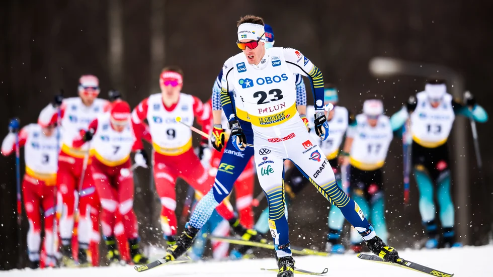 Johan Häggström under distansloppet.