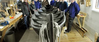 Vikingabåten Embla redo att sjösättas på nytt