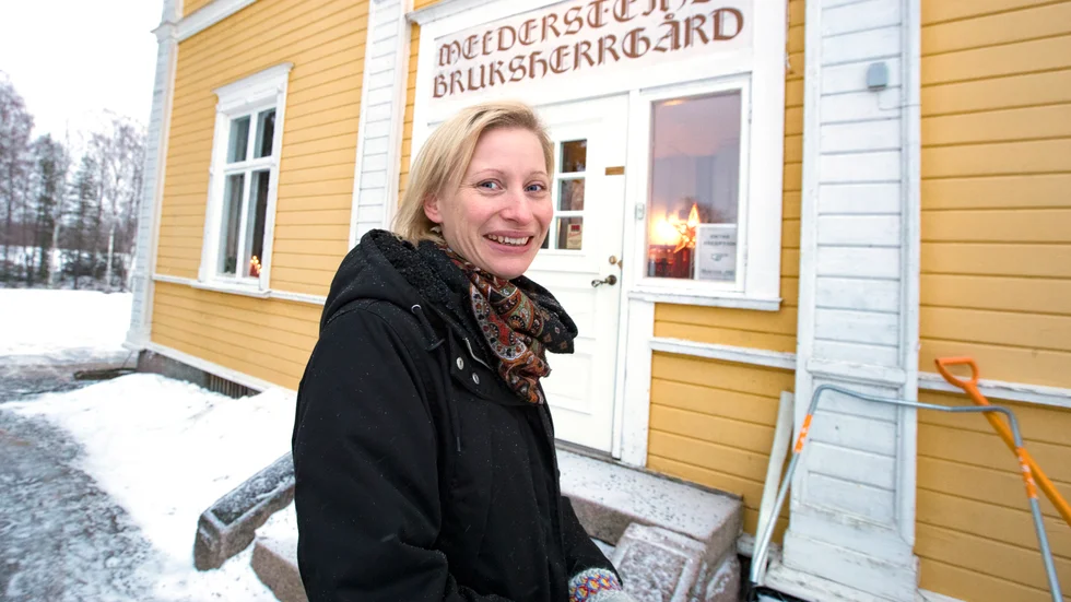 Så vitt Katarina Thingvall vet är hon den första kvinna att styra verksamheten på den anrika herrgården som uppfördes 1741.
