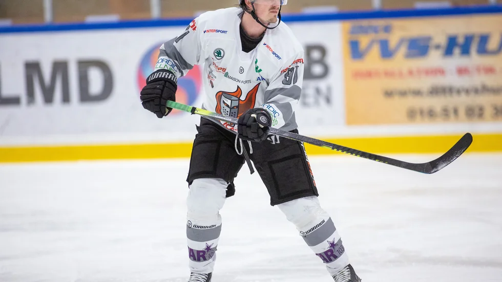 Marcus Lindblom hade del i tre av Nyköpings fyra mål mot Köping. 