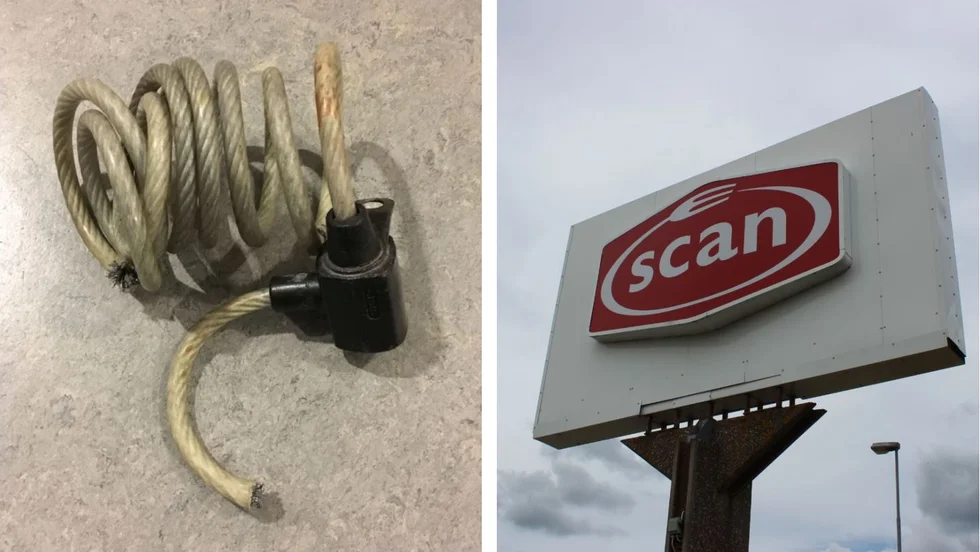 En 27-årig kvinna satte ett vajerlås på huvudgrinden till Scans område i Linköping. Nu har hon åtalats. 