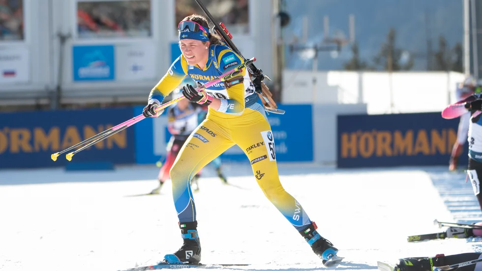 Elvira Öberg klättrade många placeringar i jaktstarten i Kontiolax. (Arkivbild)