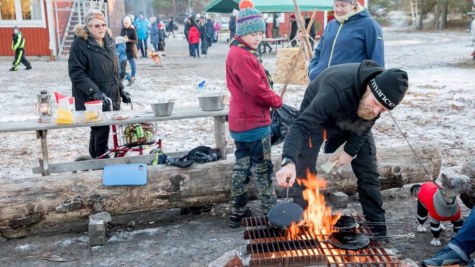 Elden tändes även i fjol på Stalls backe.