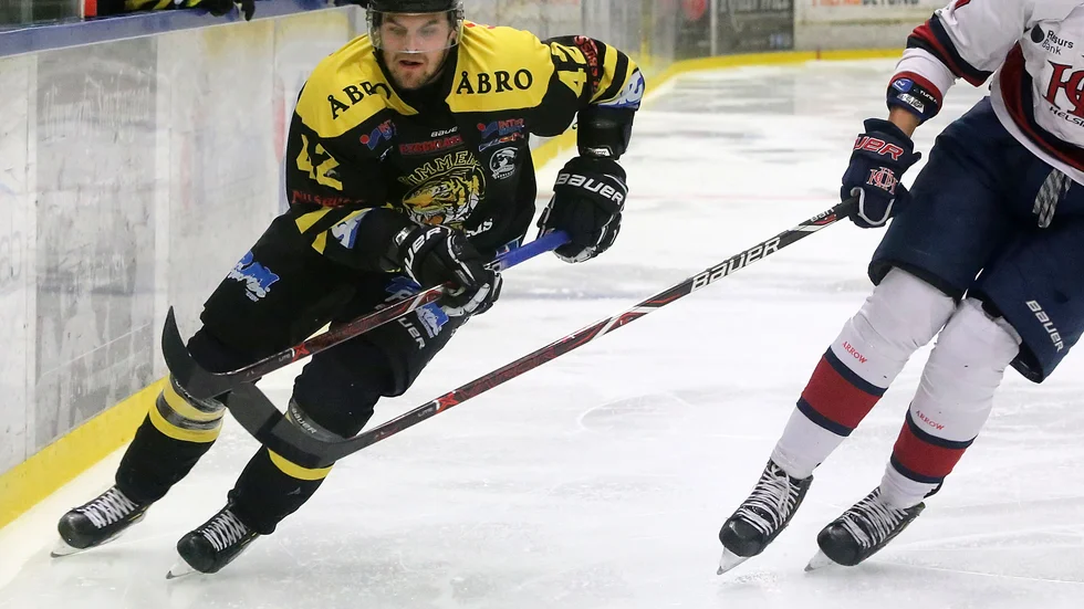 Vimmerby Hockeys Oskar Carlsson har varit en av lagets bästa spelare i säsongsinledningen. 