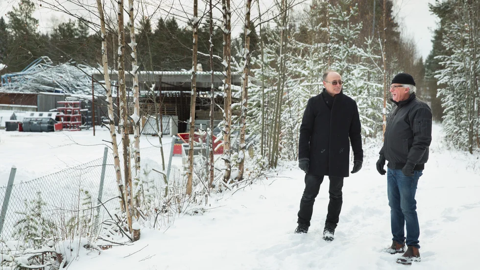 Kurt Eriksson, till vänster och TorBjörn Nilsson har drivit frågorna om miljön på Lövskatan under lång tid. 