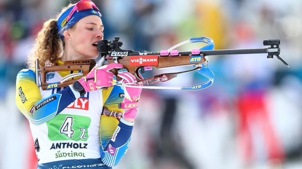Hanna Öberg sköt fullt på vallen.